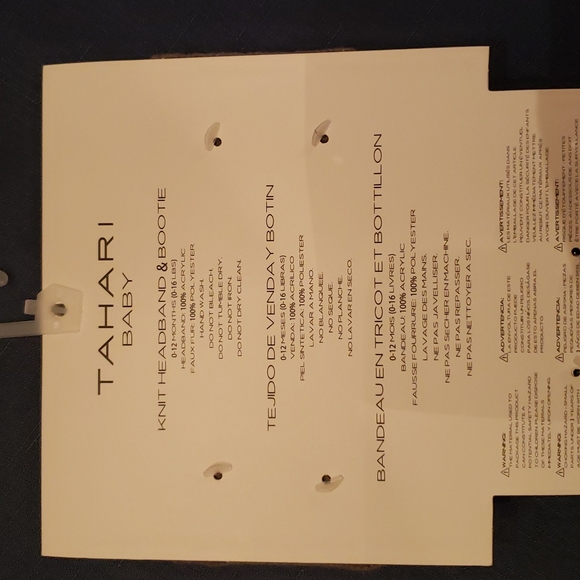 Tahari baby headband and booties - Picture 3 of 3